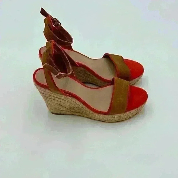 Saks Fifth Avenue Espadrilles - Cognac Tan & Orange - Size 7.5 - Picture 4 of 7